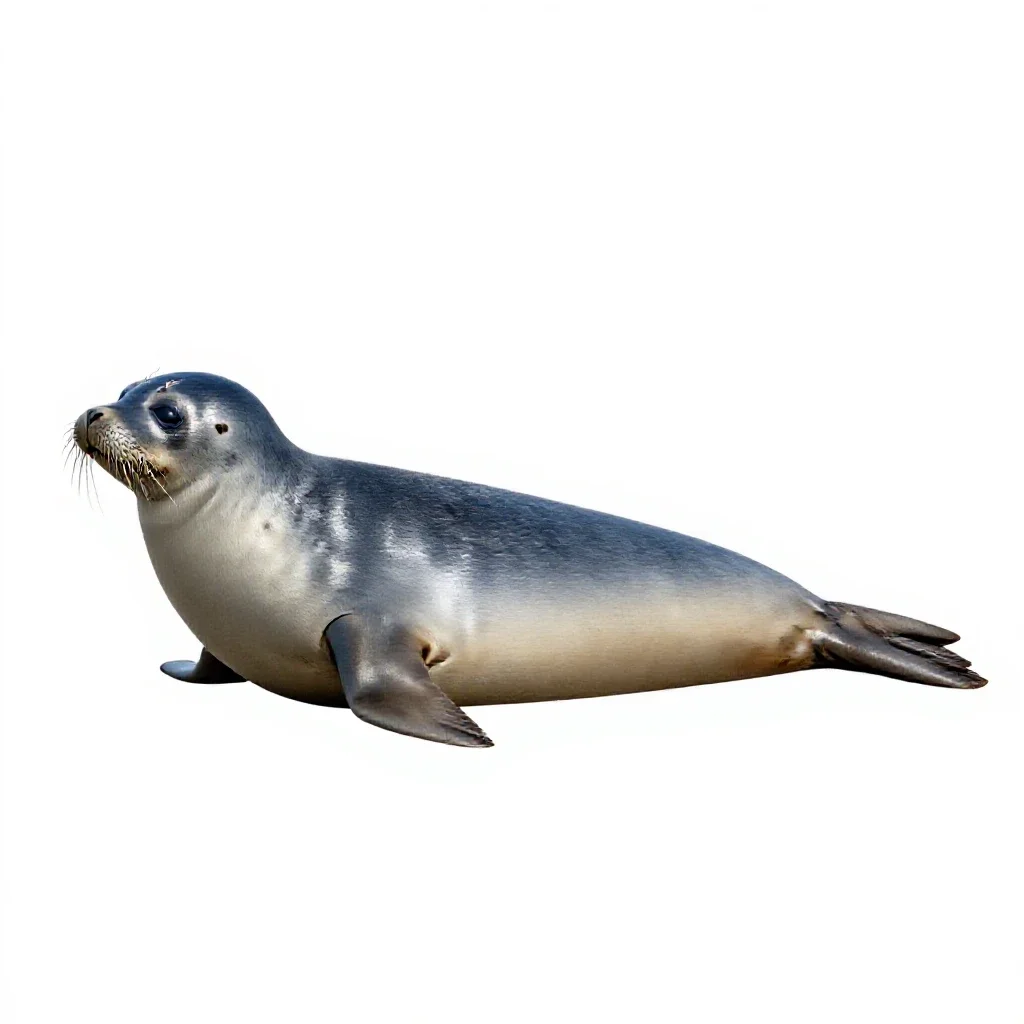 Crabeater seal isolated on a white background