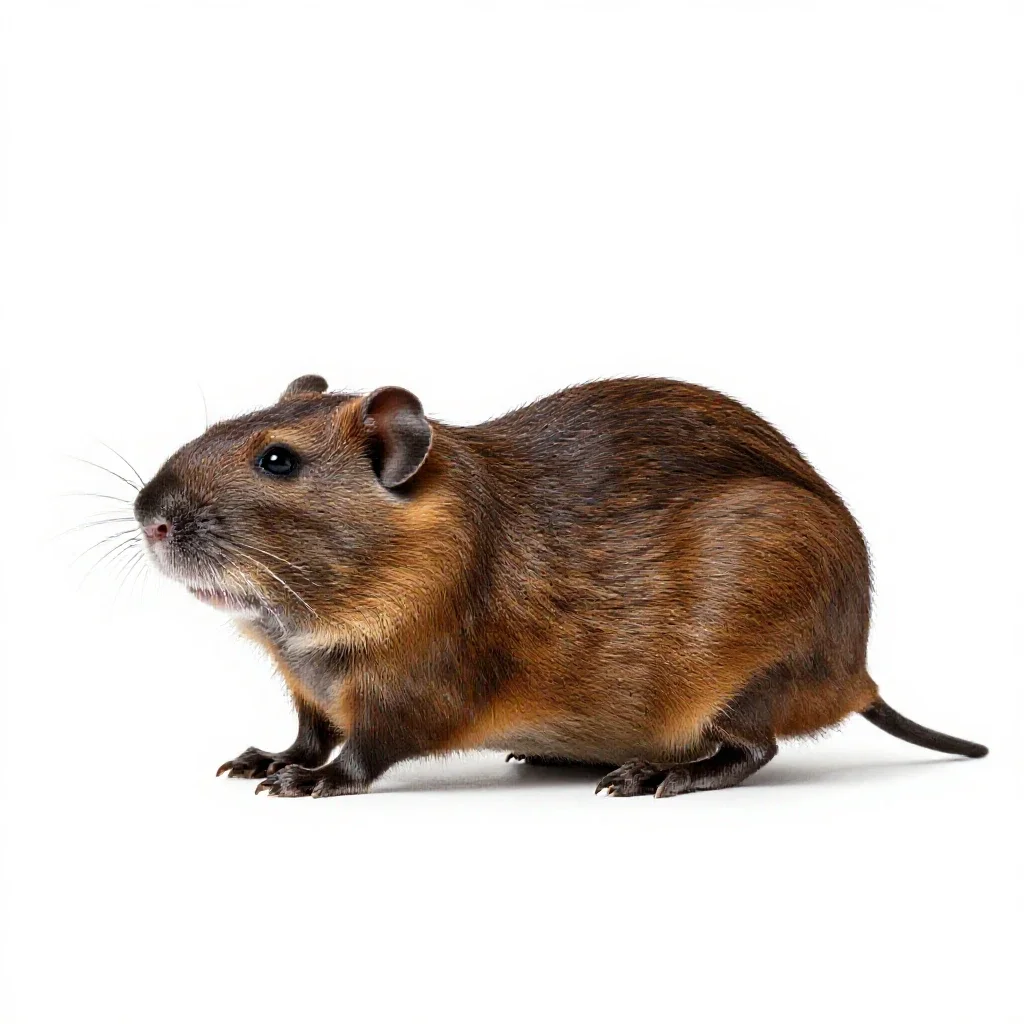 Dusky-footed woodrat isolated on a white background