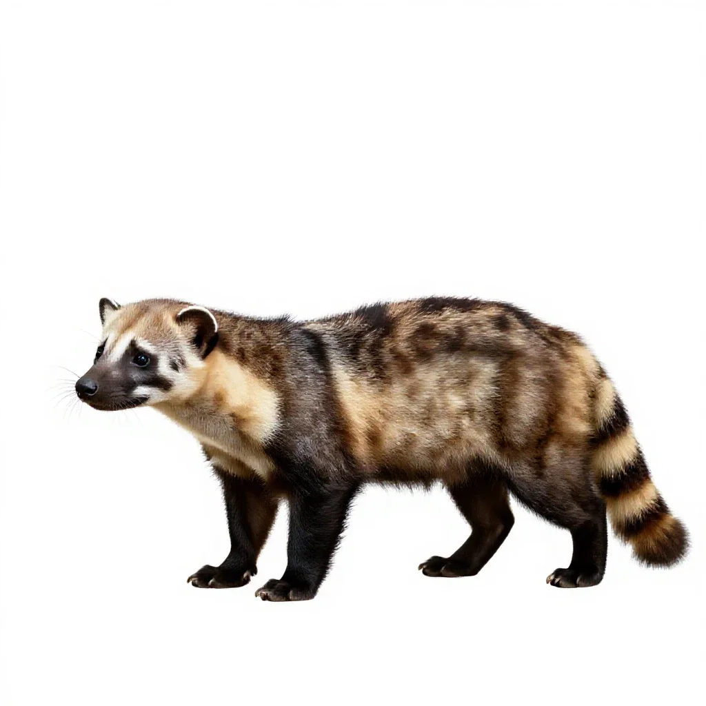 Fanaloka isolated on a white background