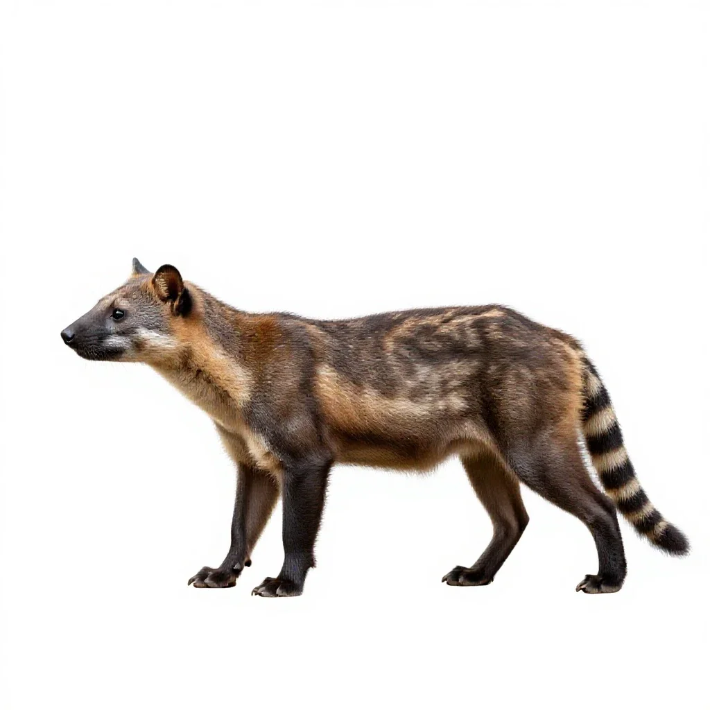 Fissiped mammal isolated on a white background