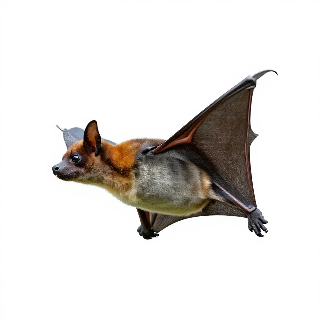 Flying fox isolated on a white background