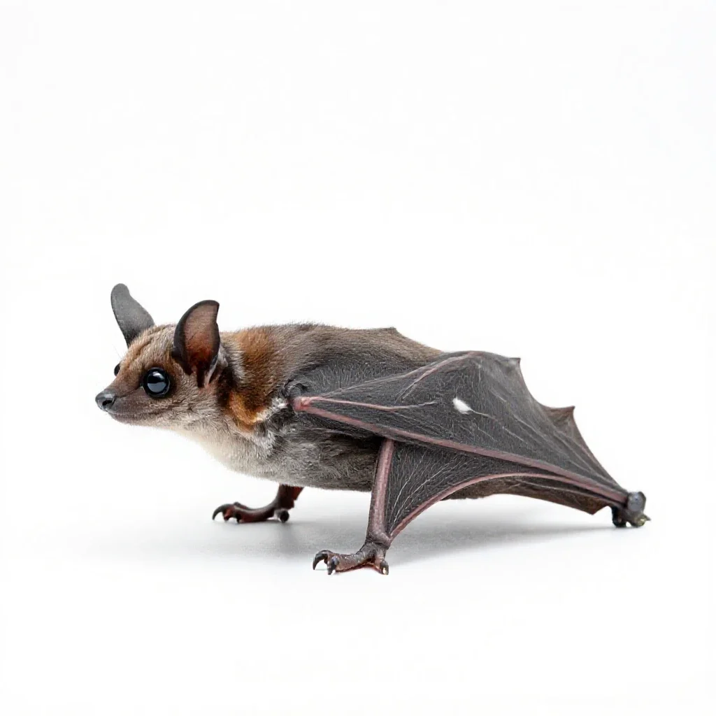 Frosted bat isolated on a white background