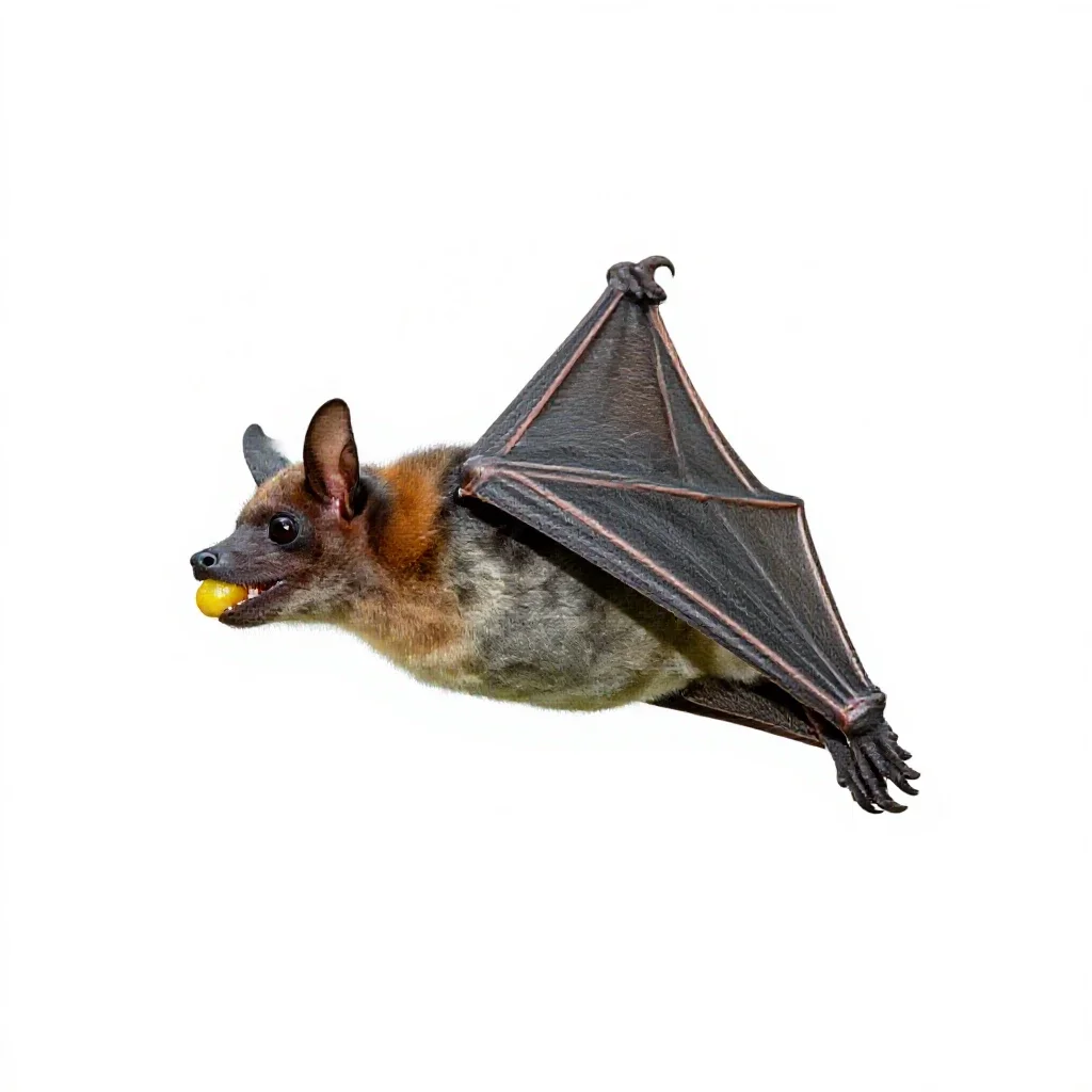 Fruit bat isolated on a white background