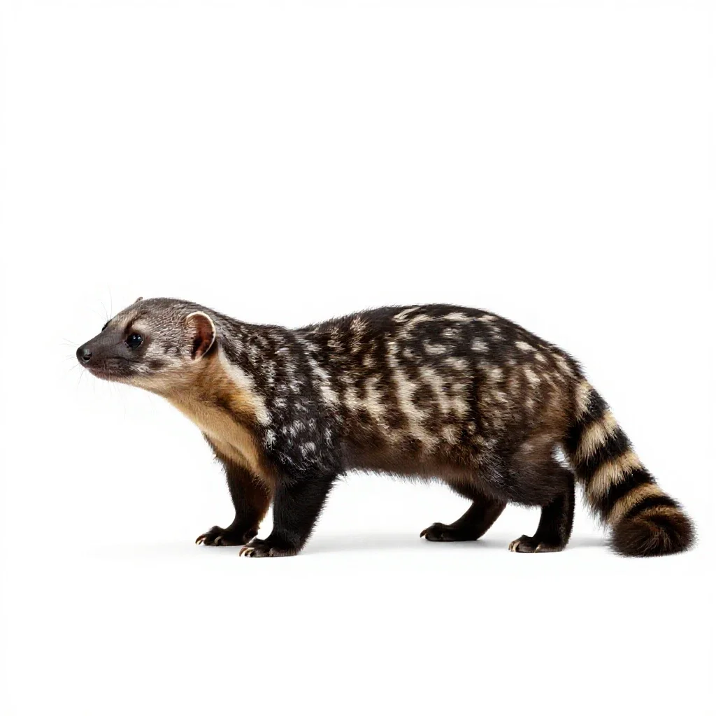 Genet isolated on a white background