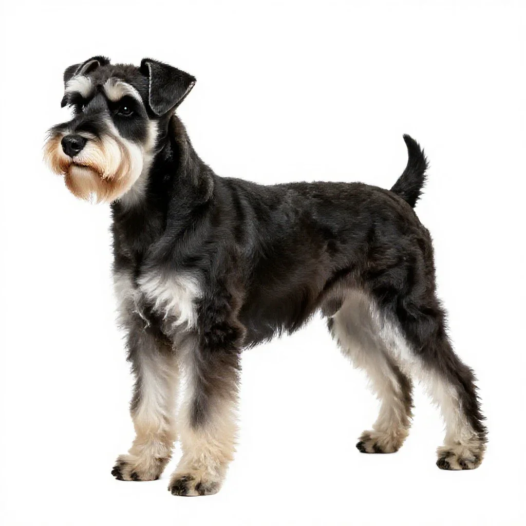 Giant schnauzer isolated on a white background