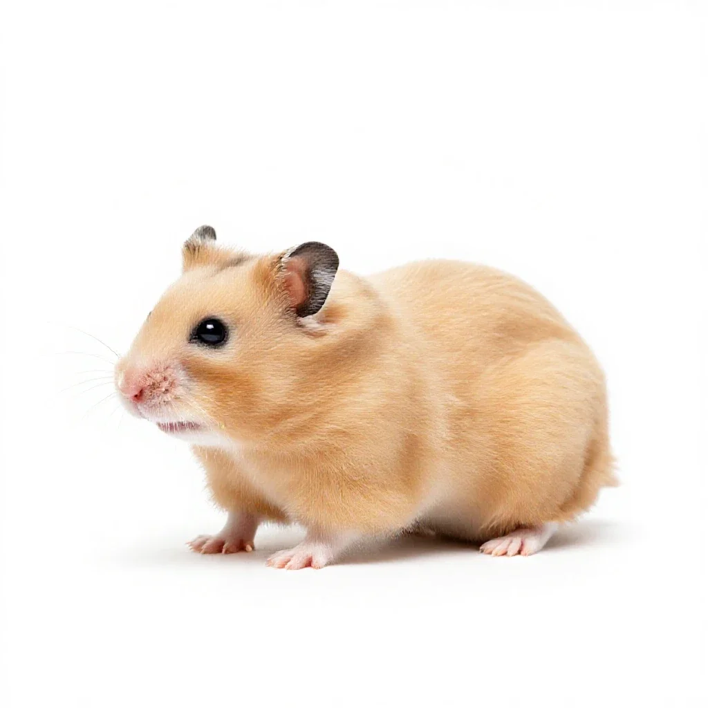 Golden hamster isolated on a white background