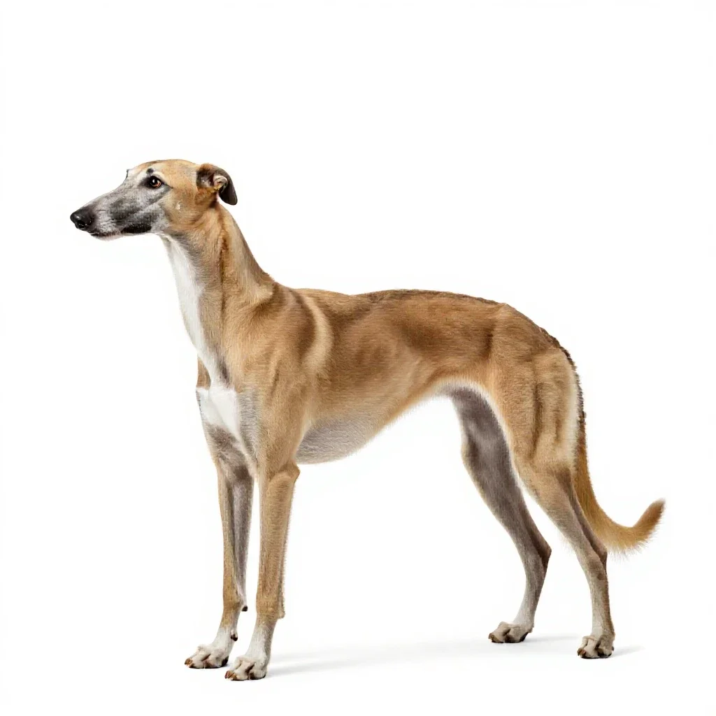 Greyhound isolated on a white background