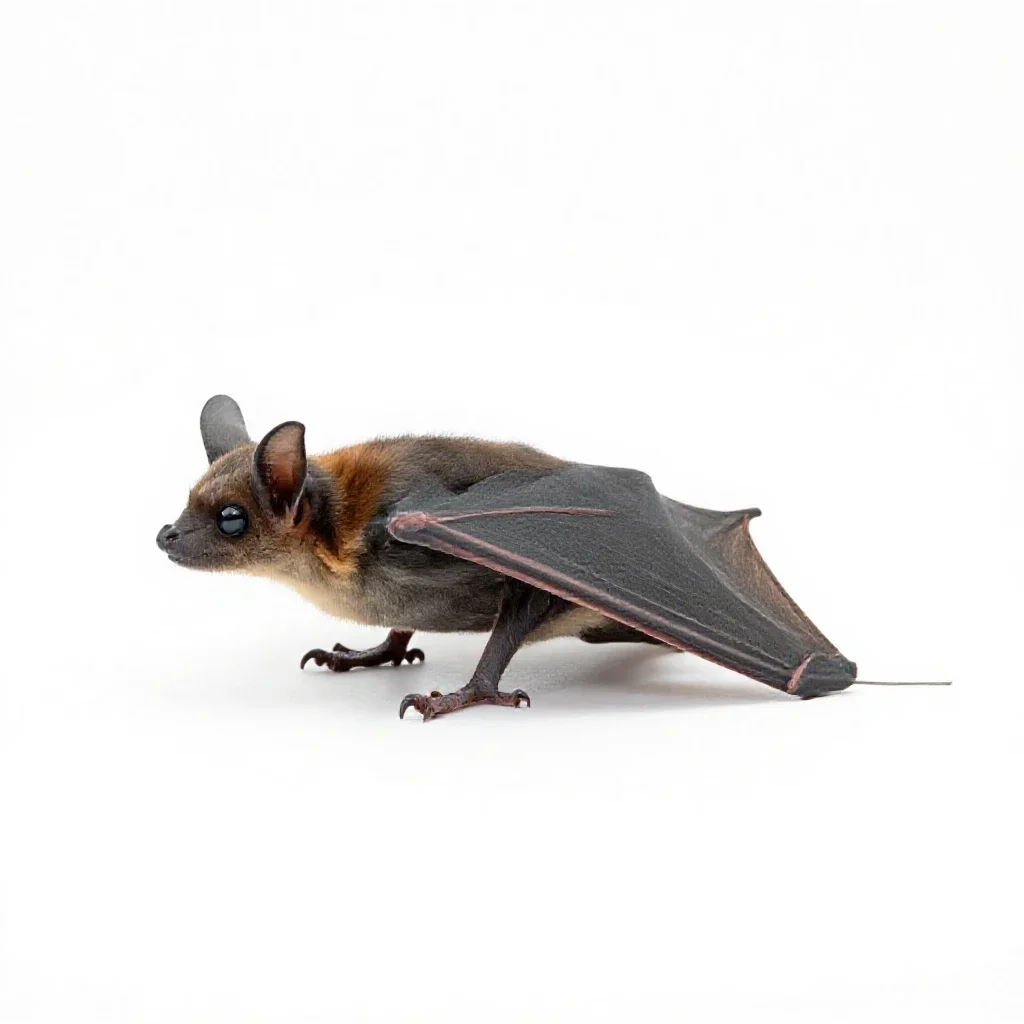 Guano bat isolated on a white background