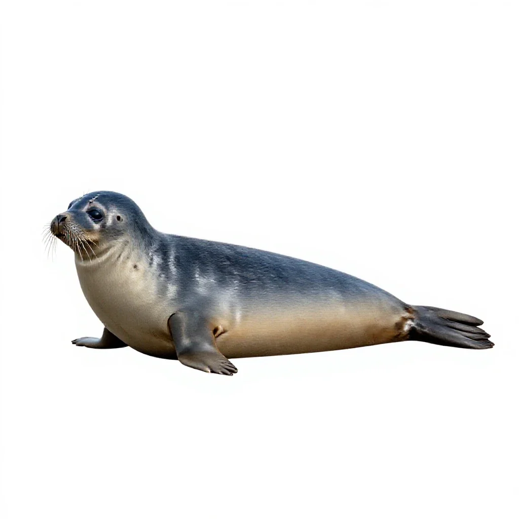 Harp seal isolated on a white background