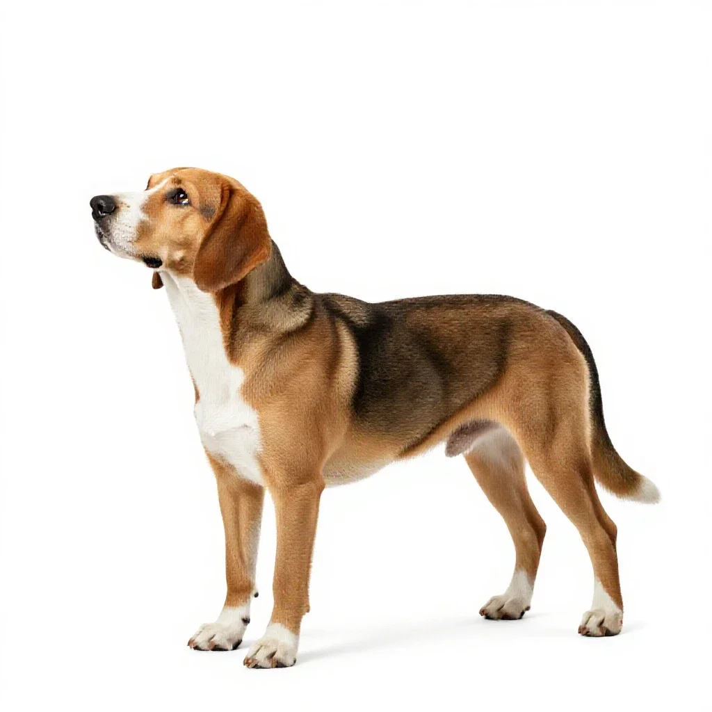 Hearing dog isolated on a white background