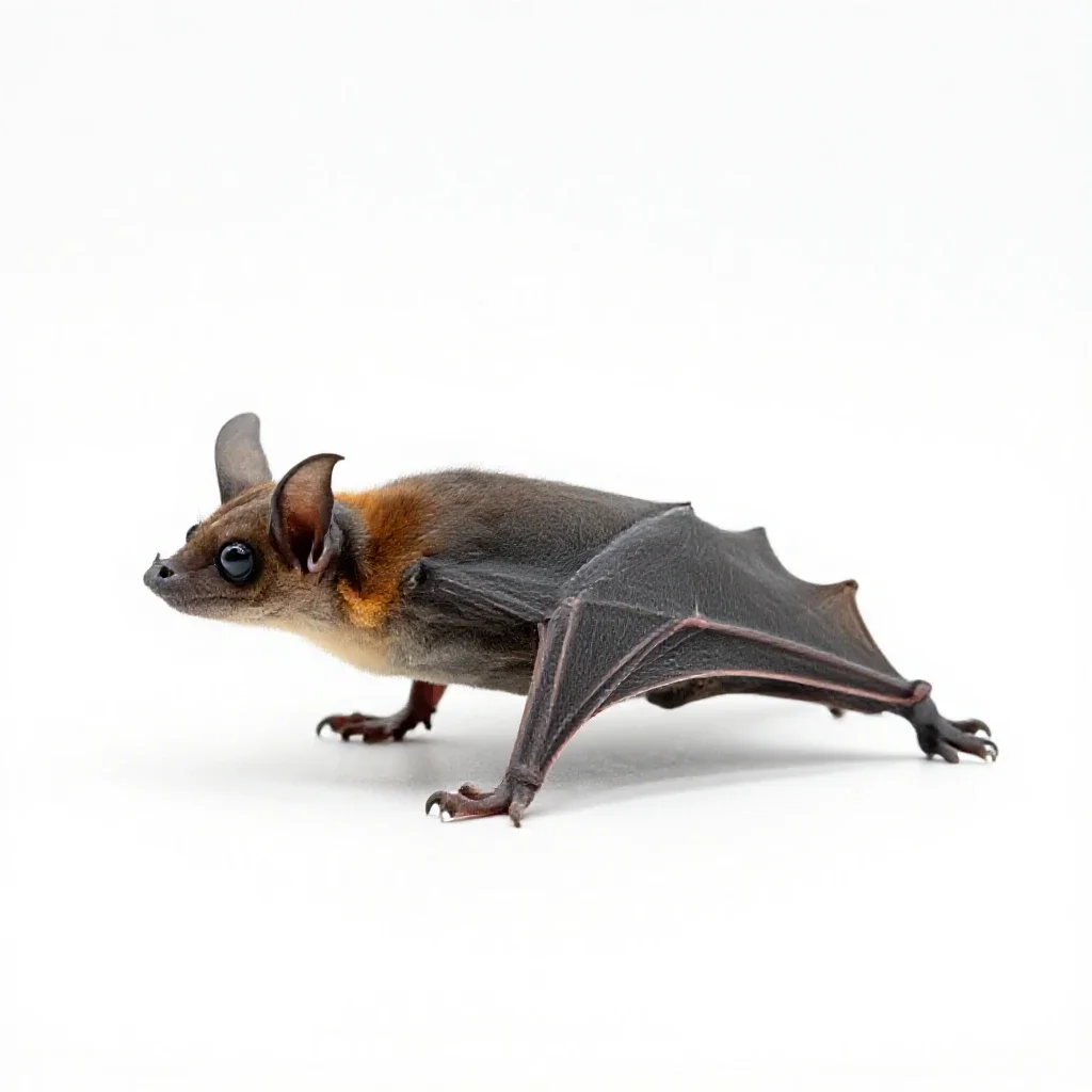 Hognose bat isolated on a white background