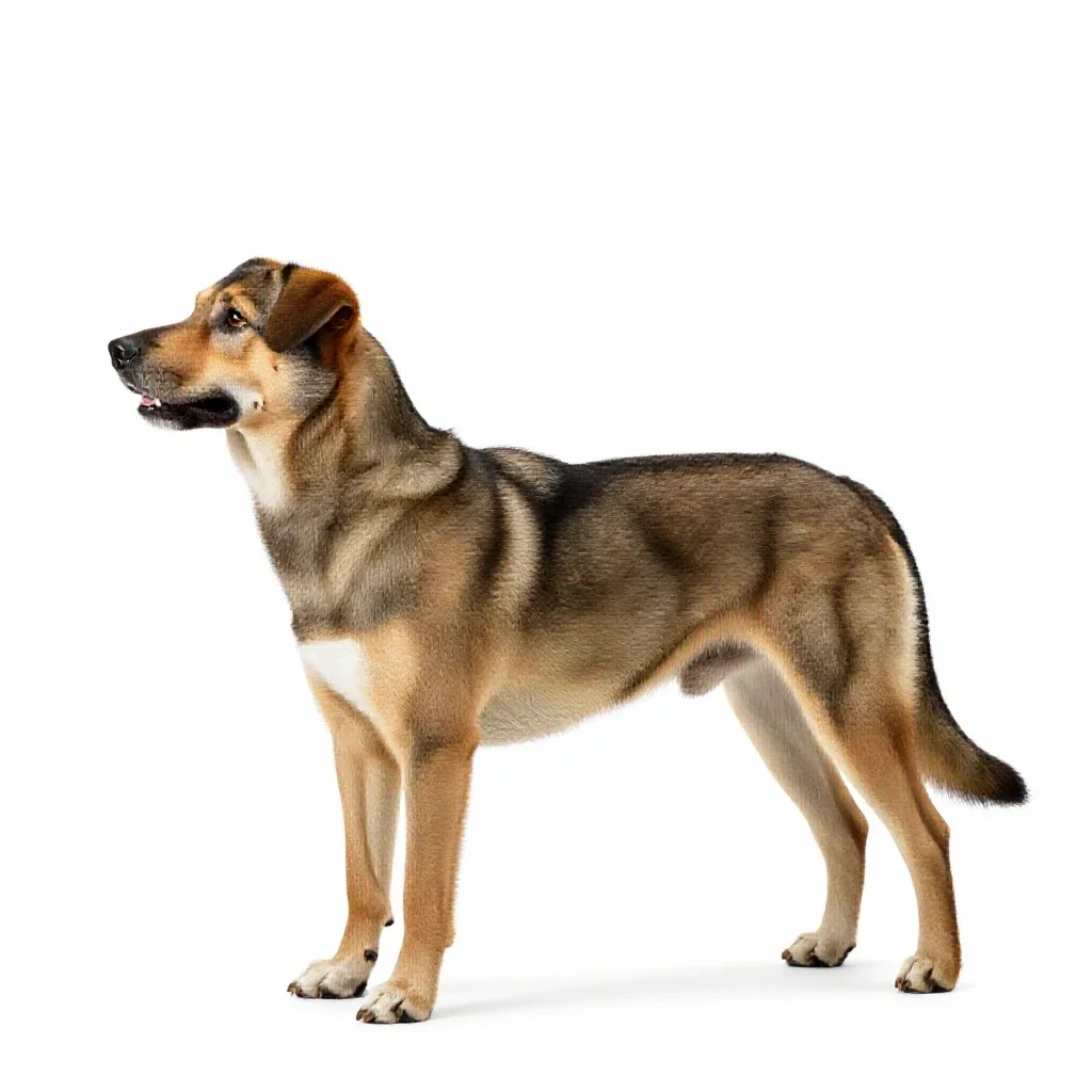 Housedog isolated on a white background