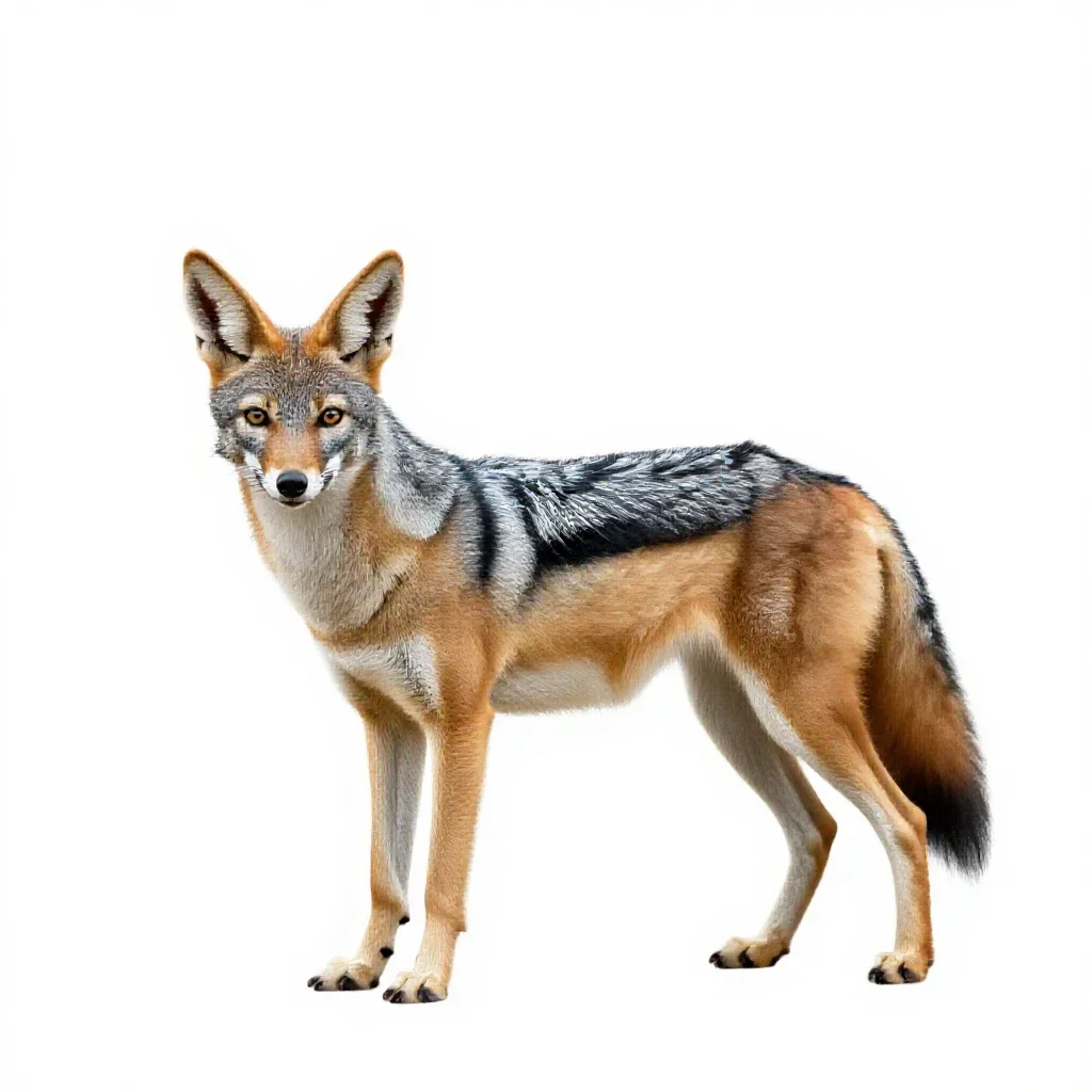 Jackal isolated on a white background