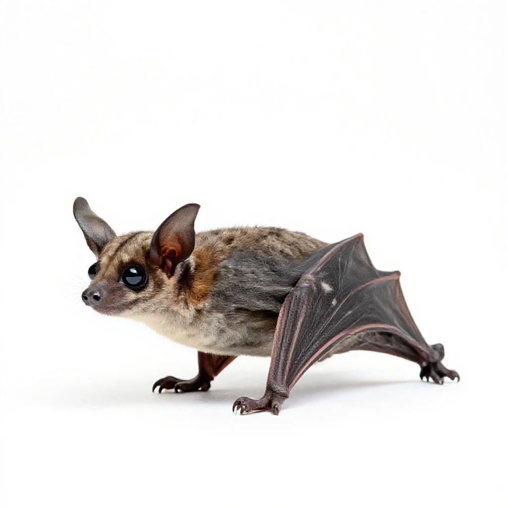 Jackass bat isolated on a white background