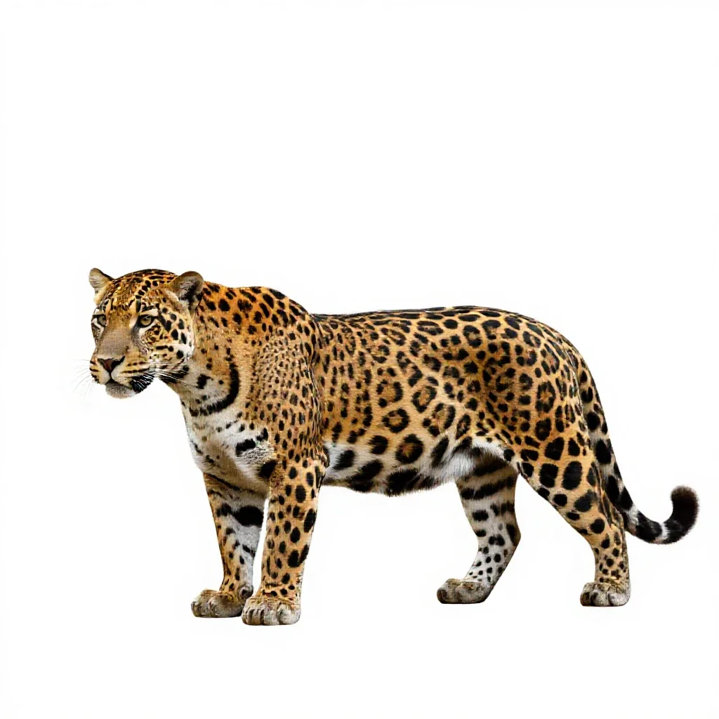 Jaguar isolated on a white background
