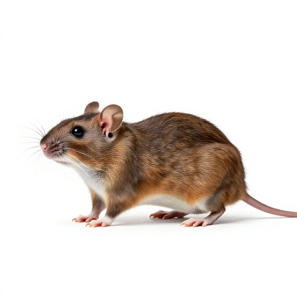 Jerboa rat isolated on a white background