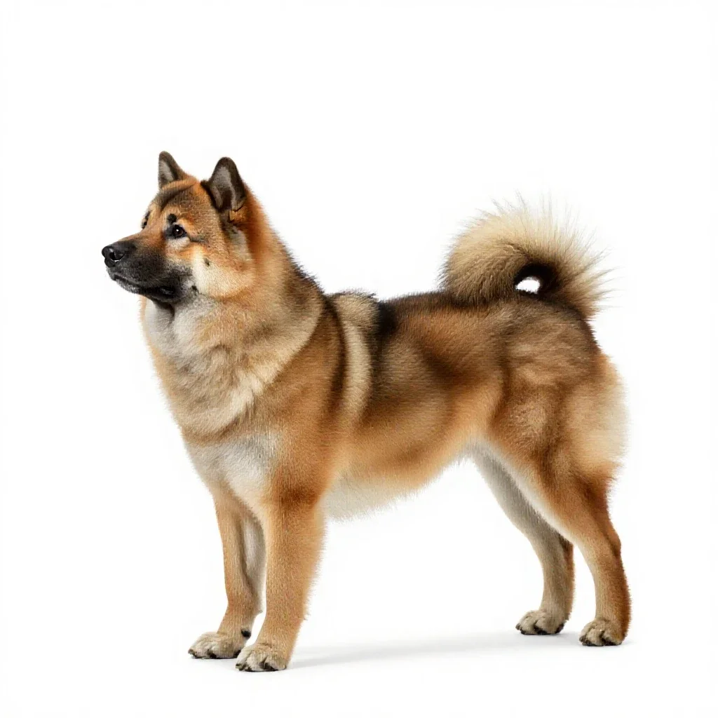 Keeshond isolated on a white background
