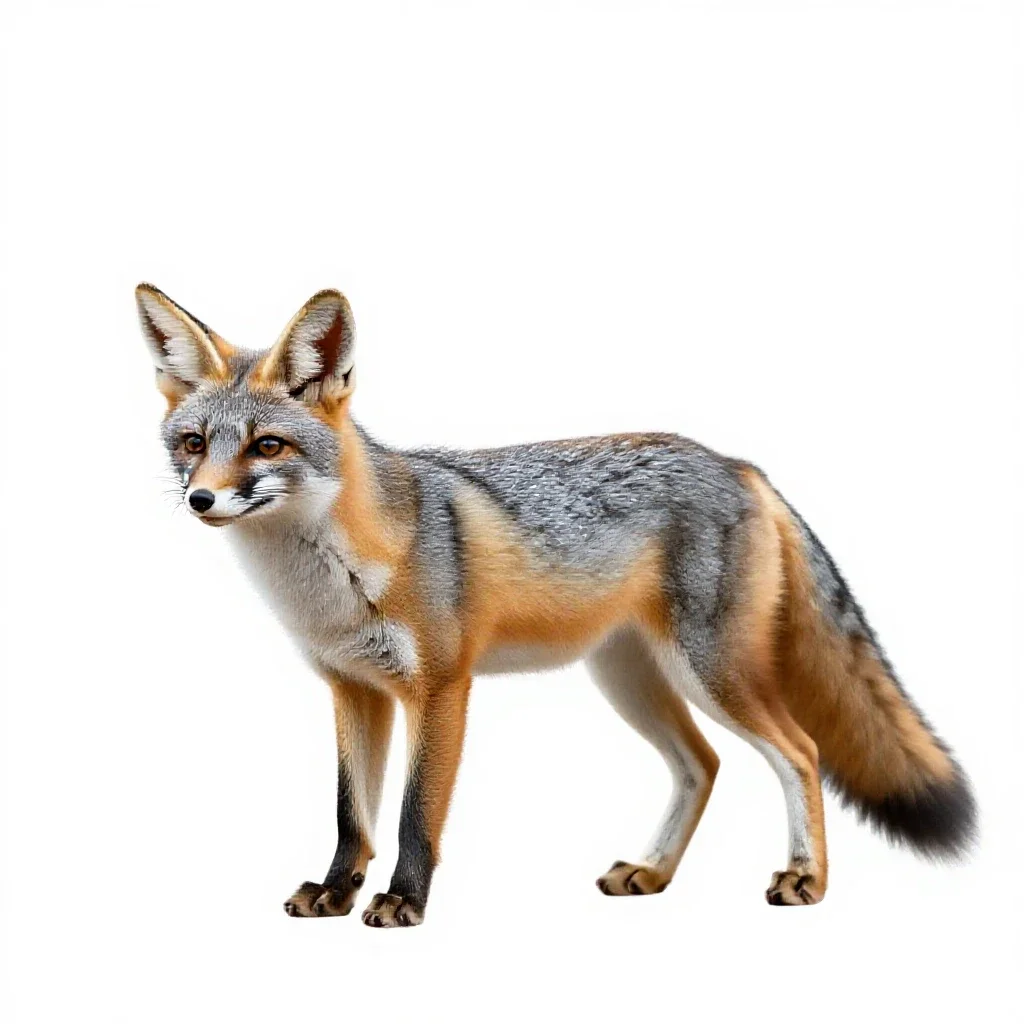 Kit fox isolated on a white background