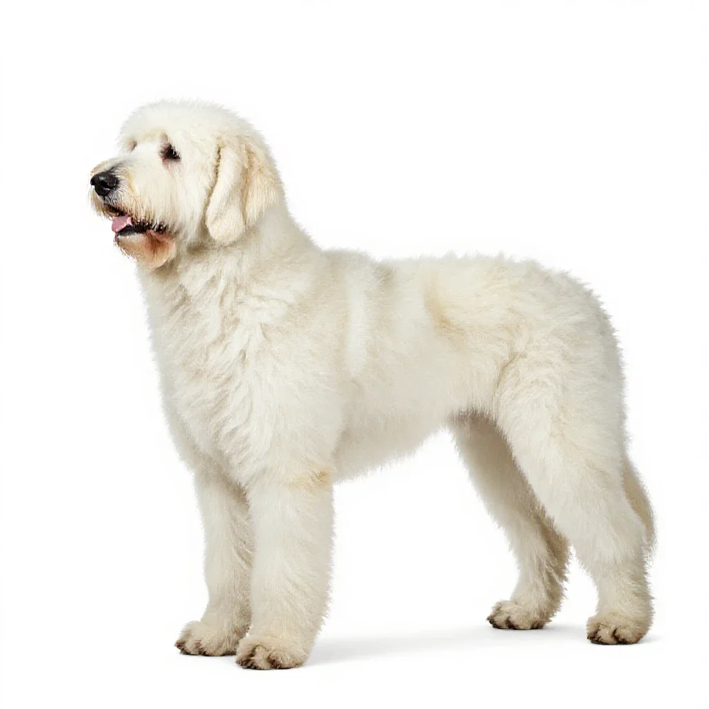 Komondor isolated on a white background