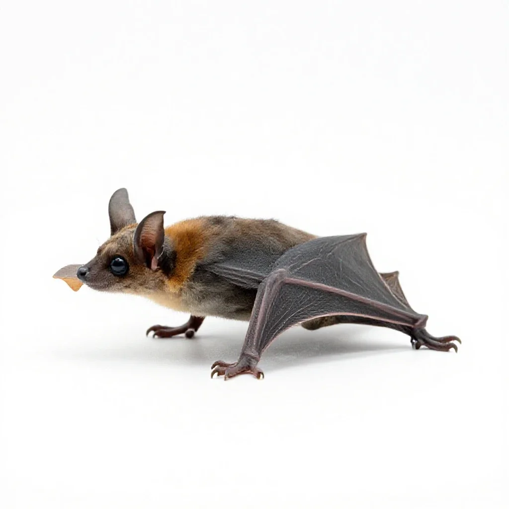 Leafnose bat isolated on a white background