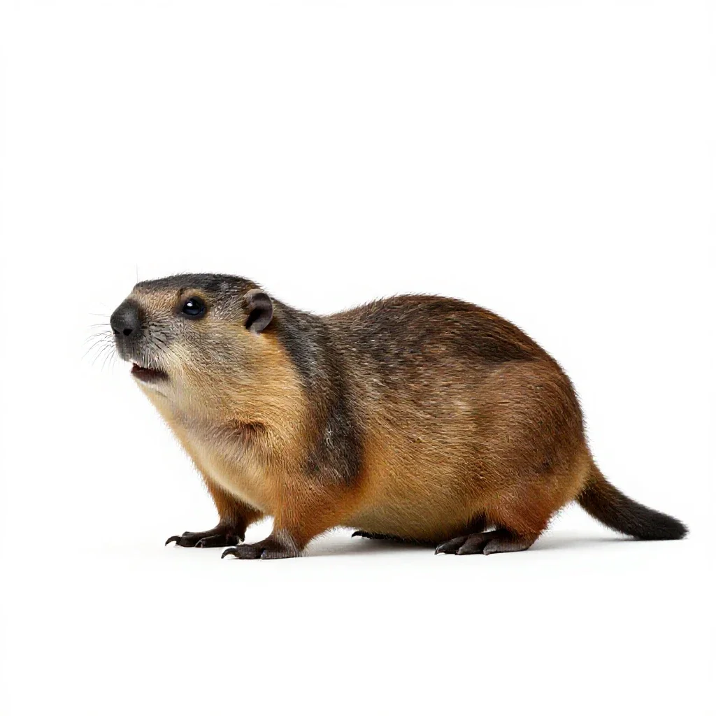 Lemming isolated on a white background
