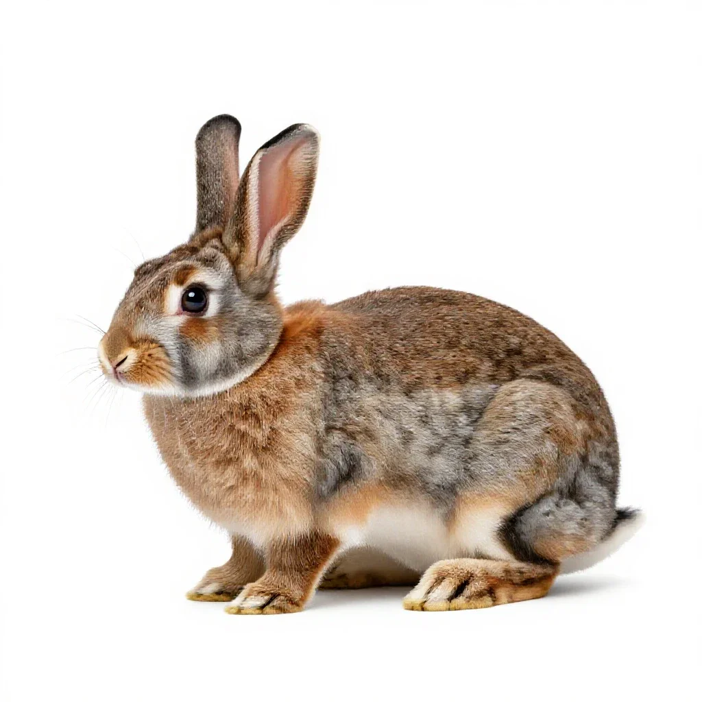 Leporid isolated on a white background