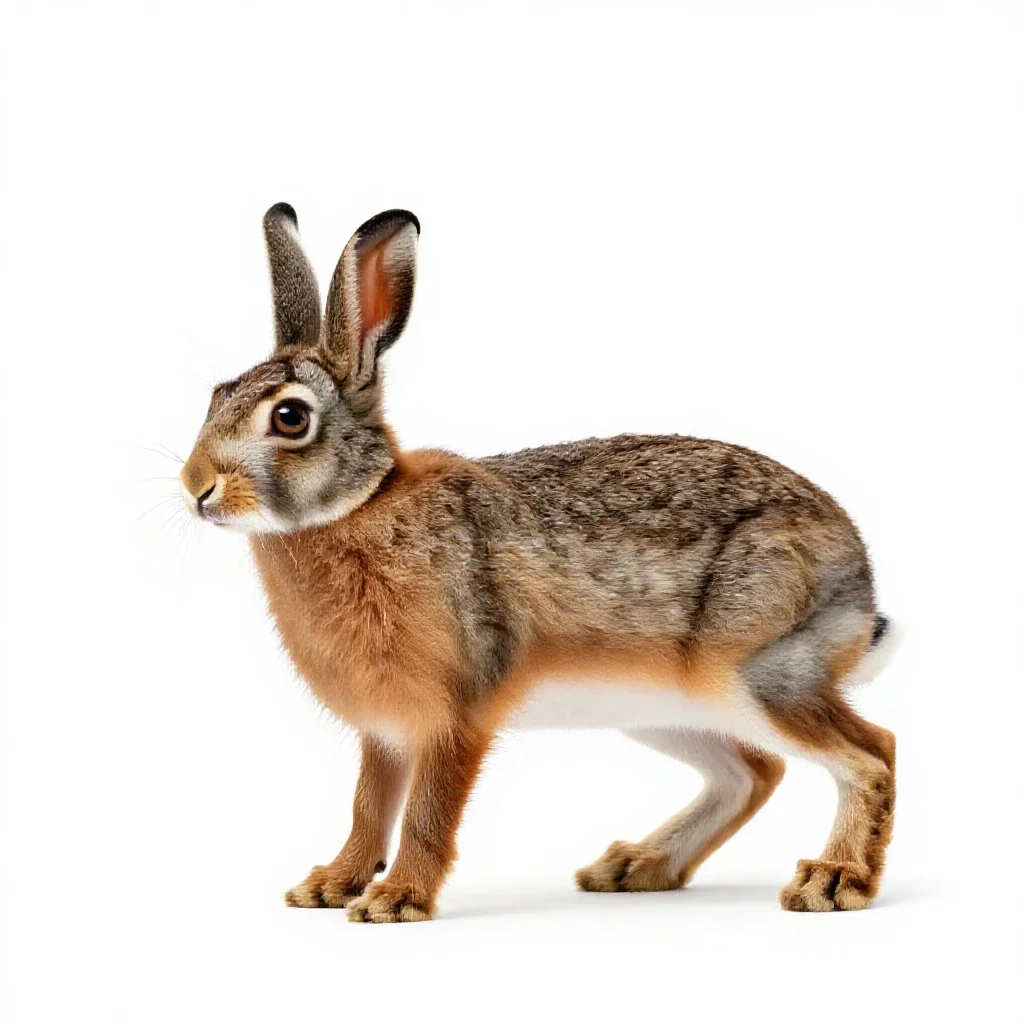 Leveret isolated on a white background