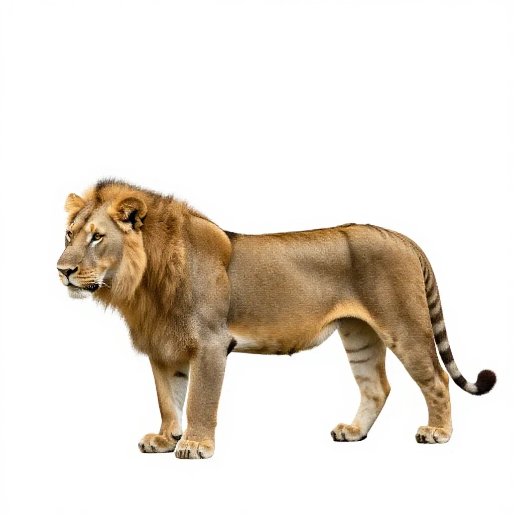 Liger isolated on a white background