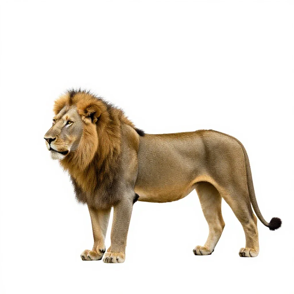 Lion isolated on a white background