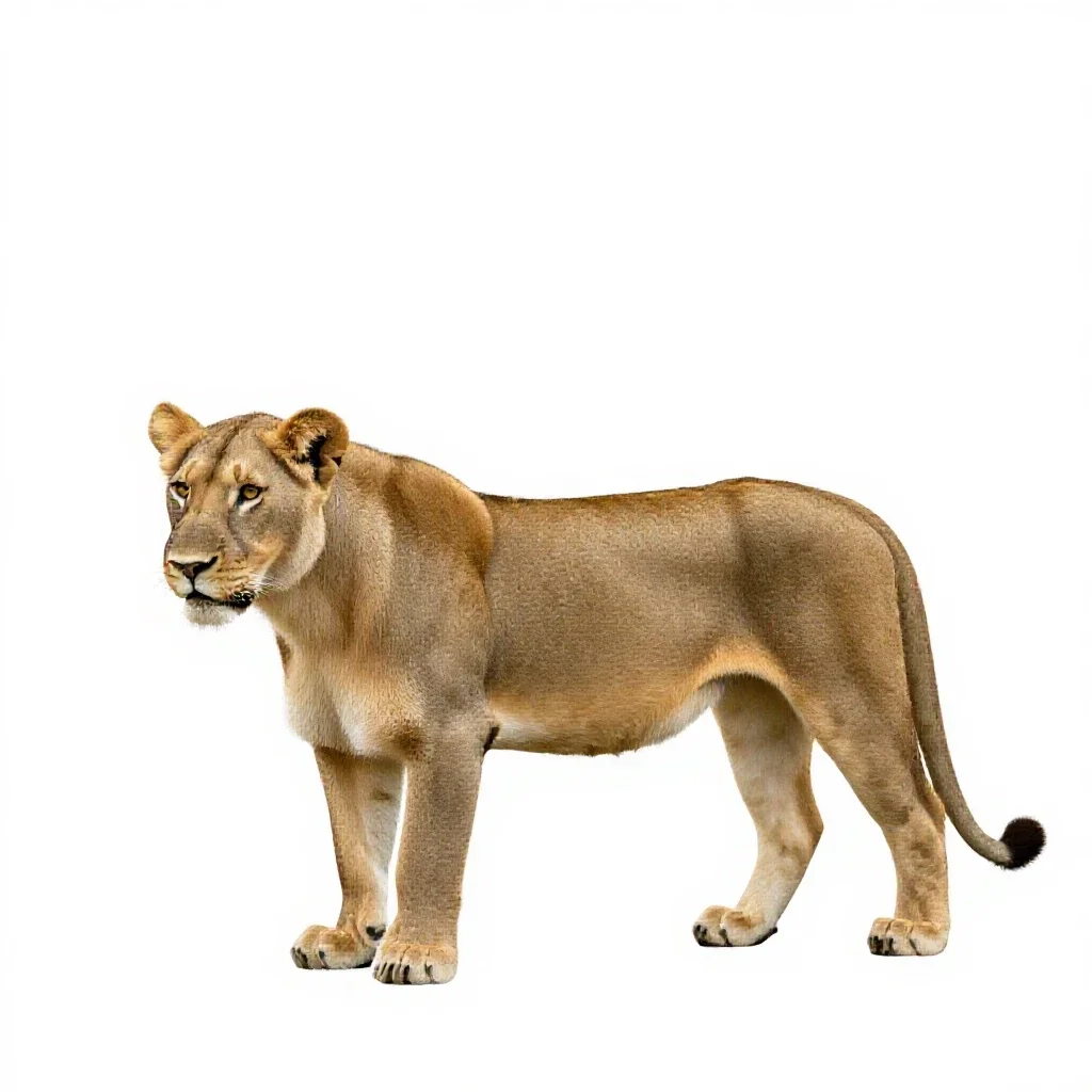 Lionet isolated on a white background