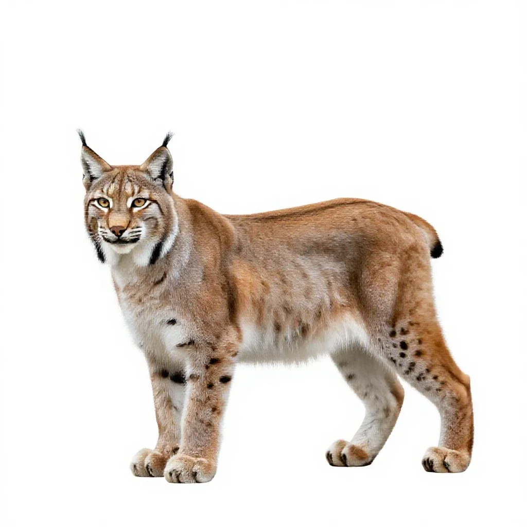 Lynx isolated on a white background