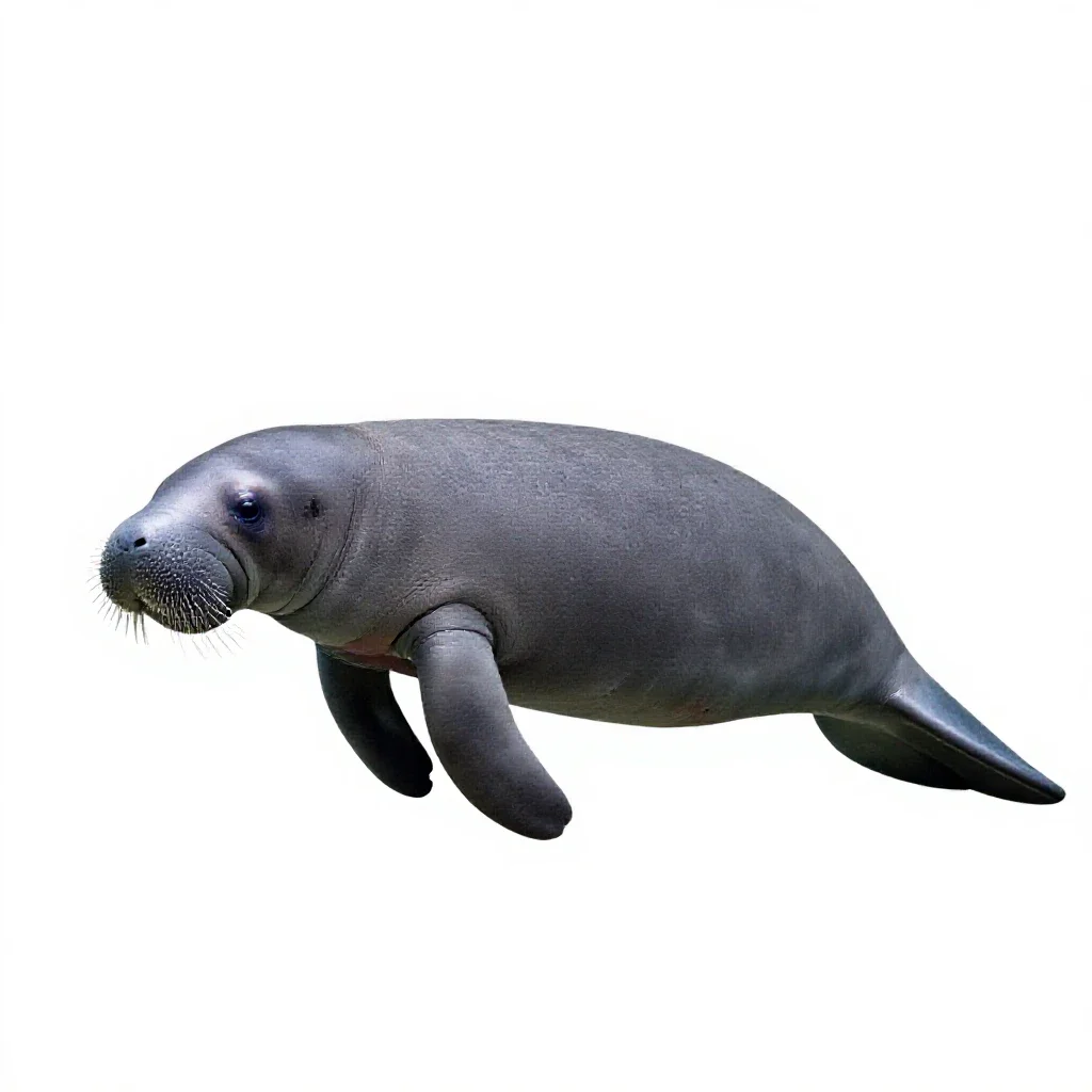Manatee isolated on a white background