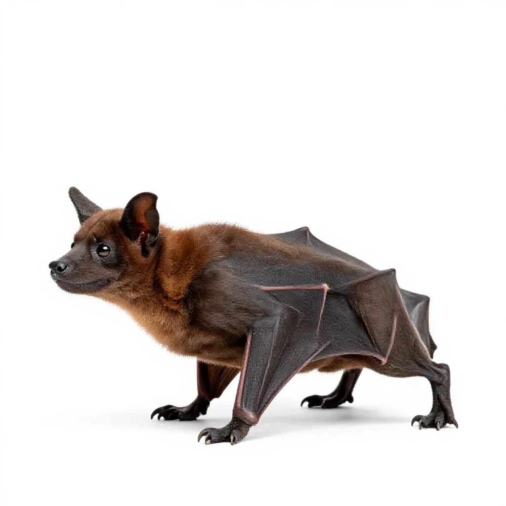 Mastiff bat isolated on a white background