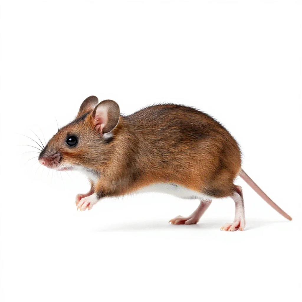 Meadow jumping mouse isolated on a white background