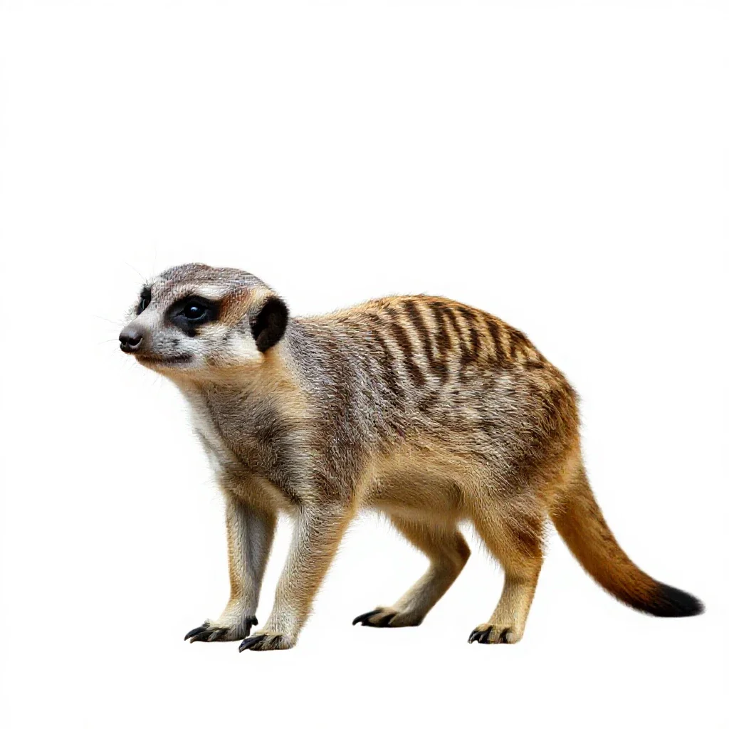 Meerkat isolated on a white background