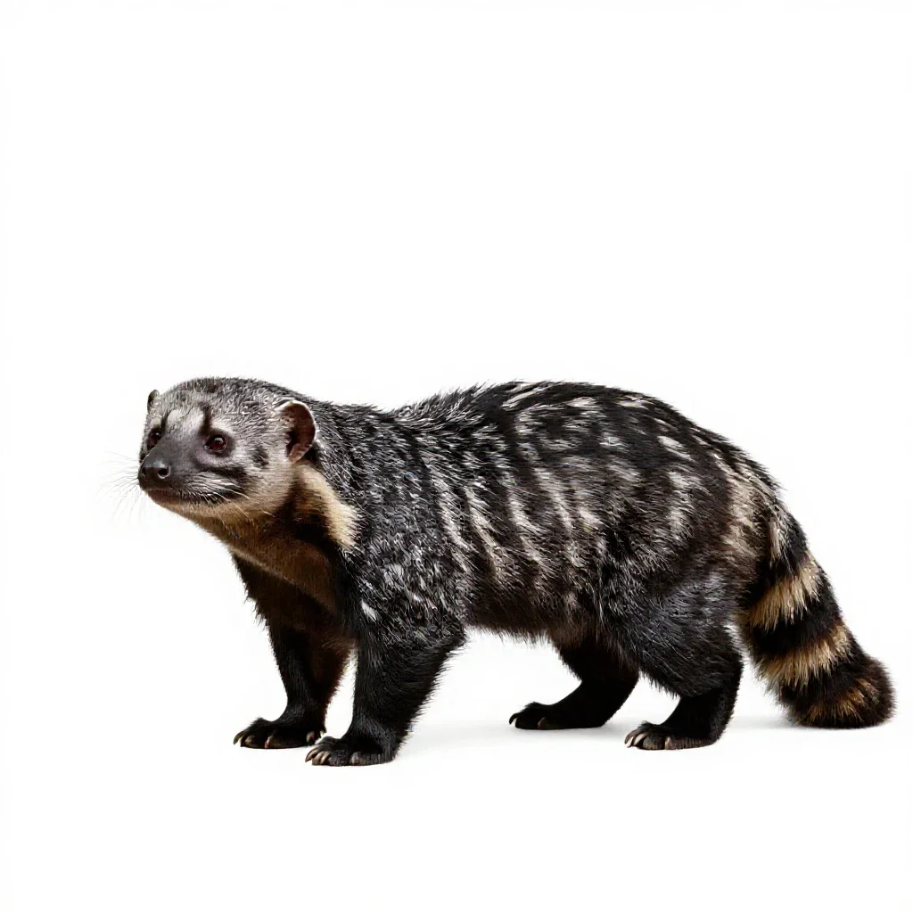 Mongoose isolated on a white background