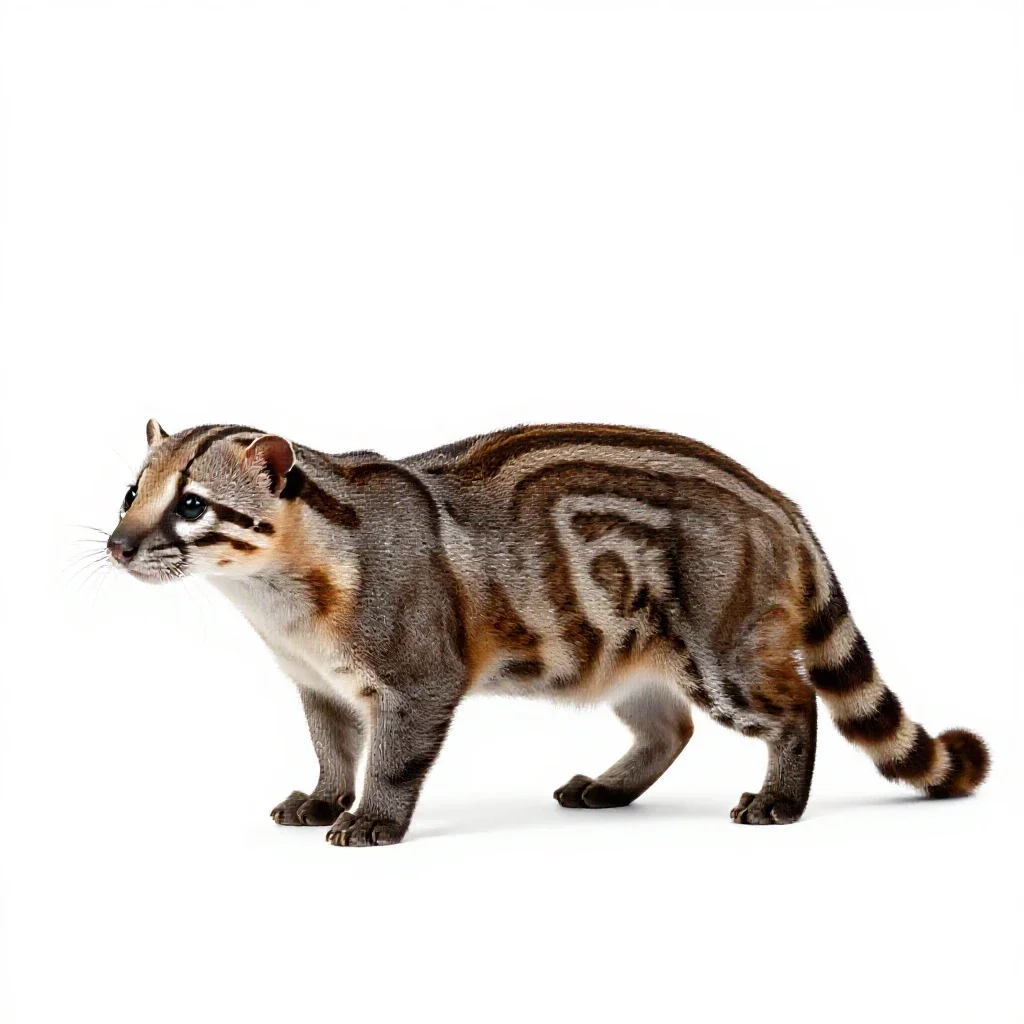 Palm cat isolated on a white background