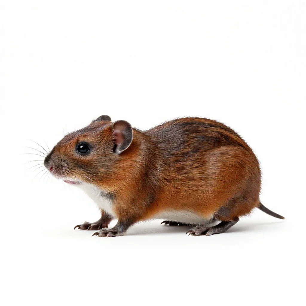 Pine vole isolated on a white background