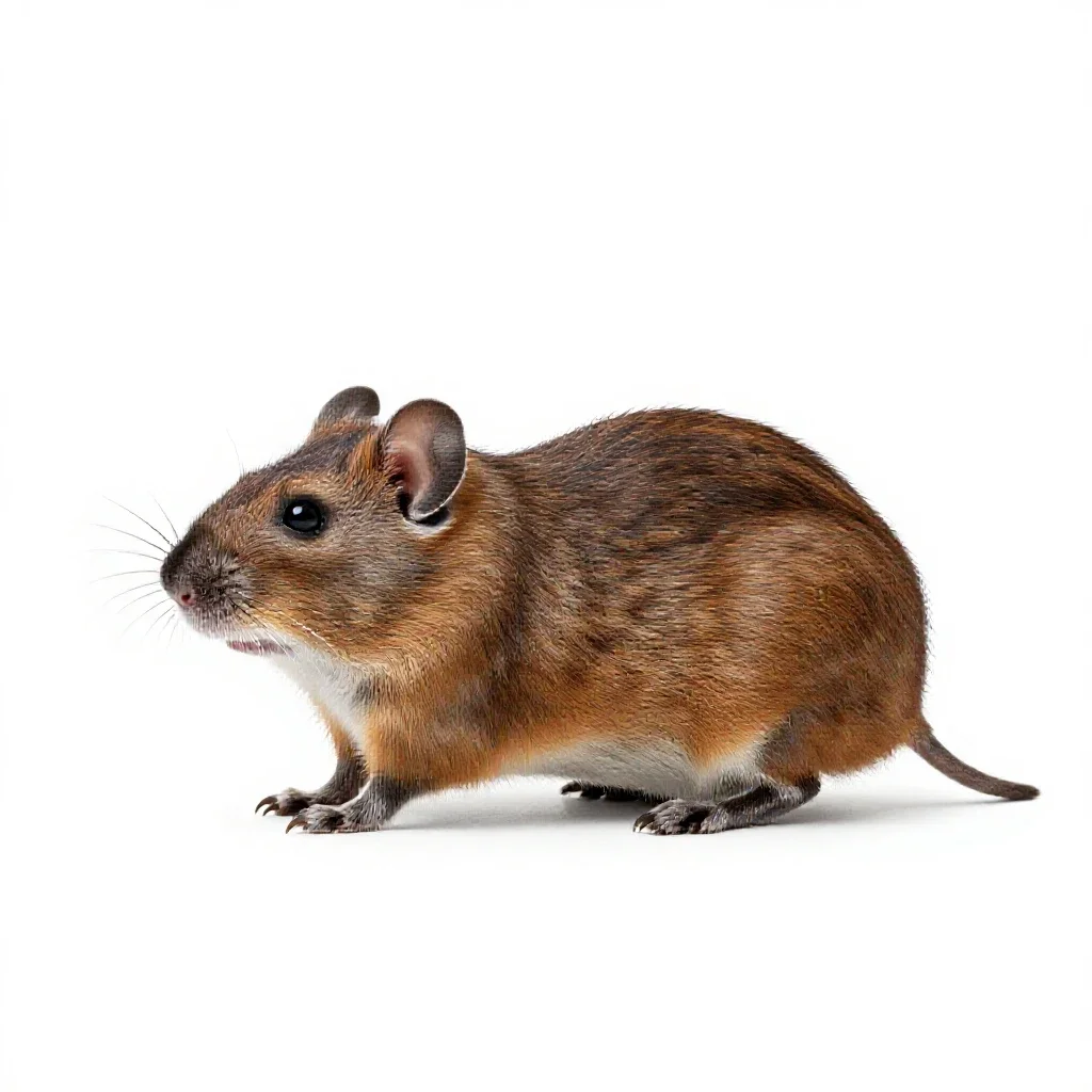 Plains pocket mouse isolated on a white background