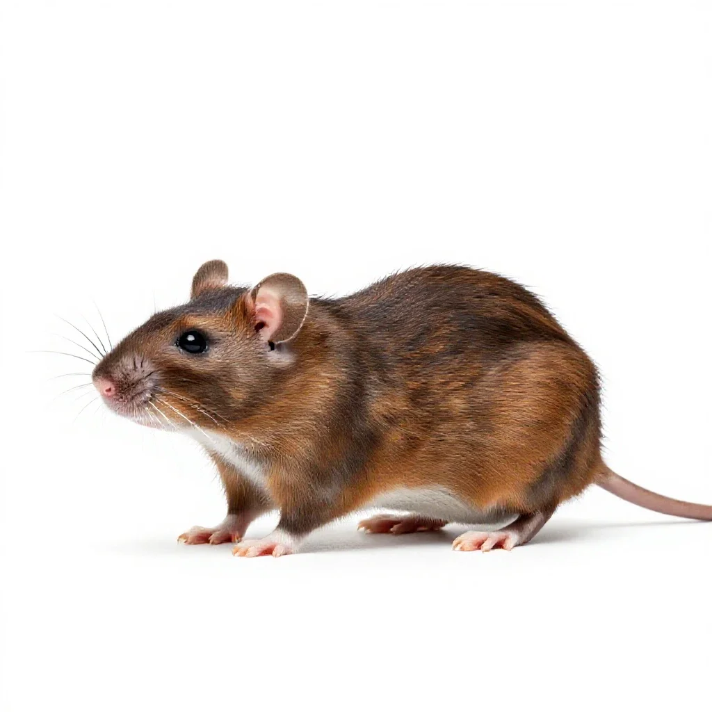 Pocket rat isolated on a white background