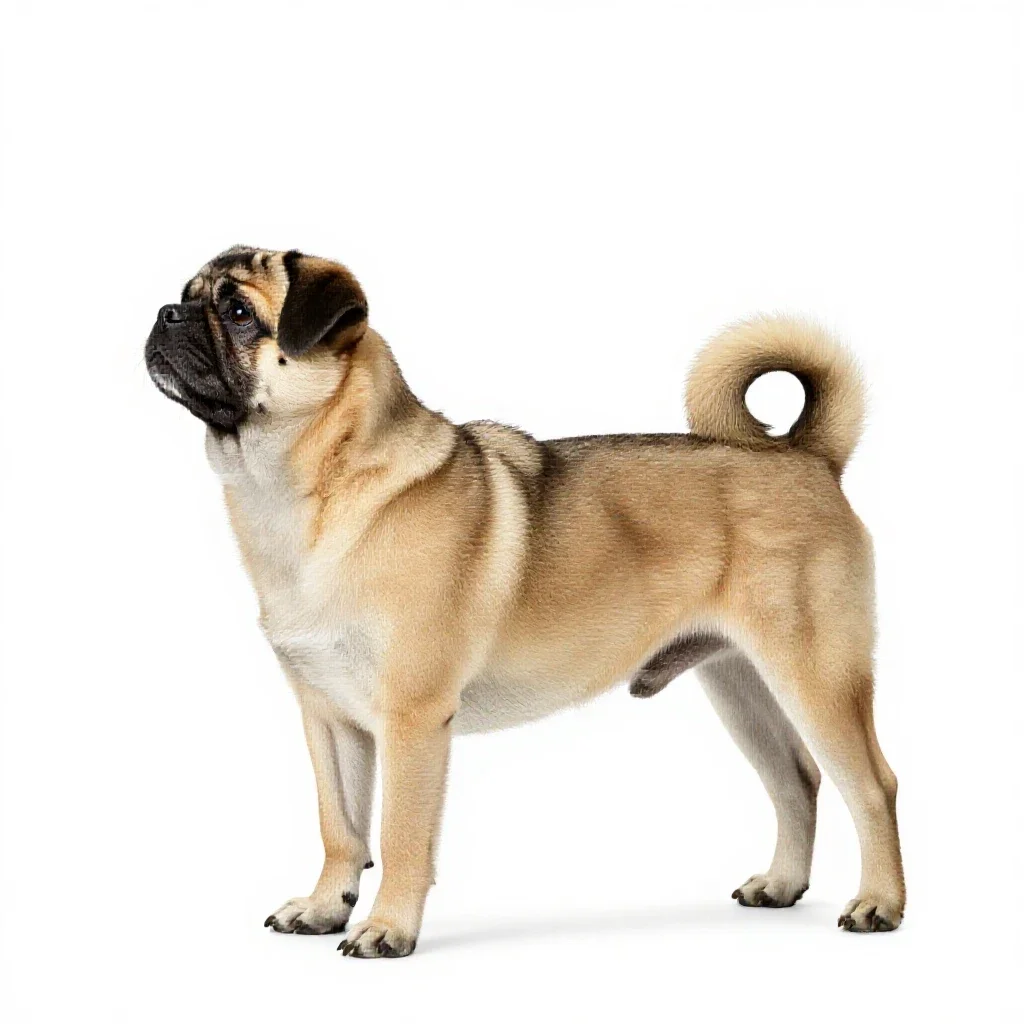 Pooch isolated on a white background