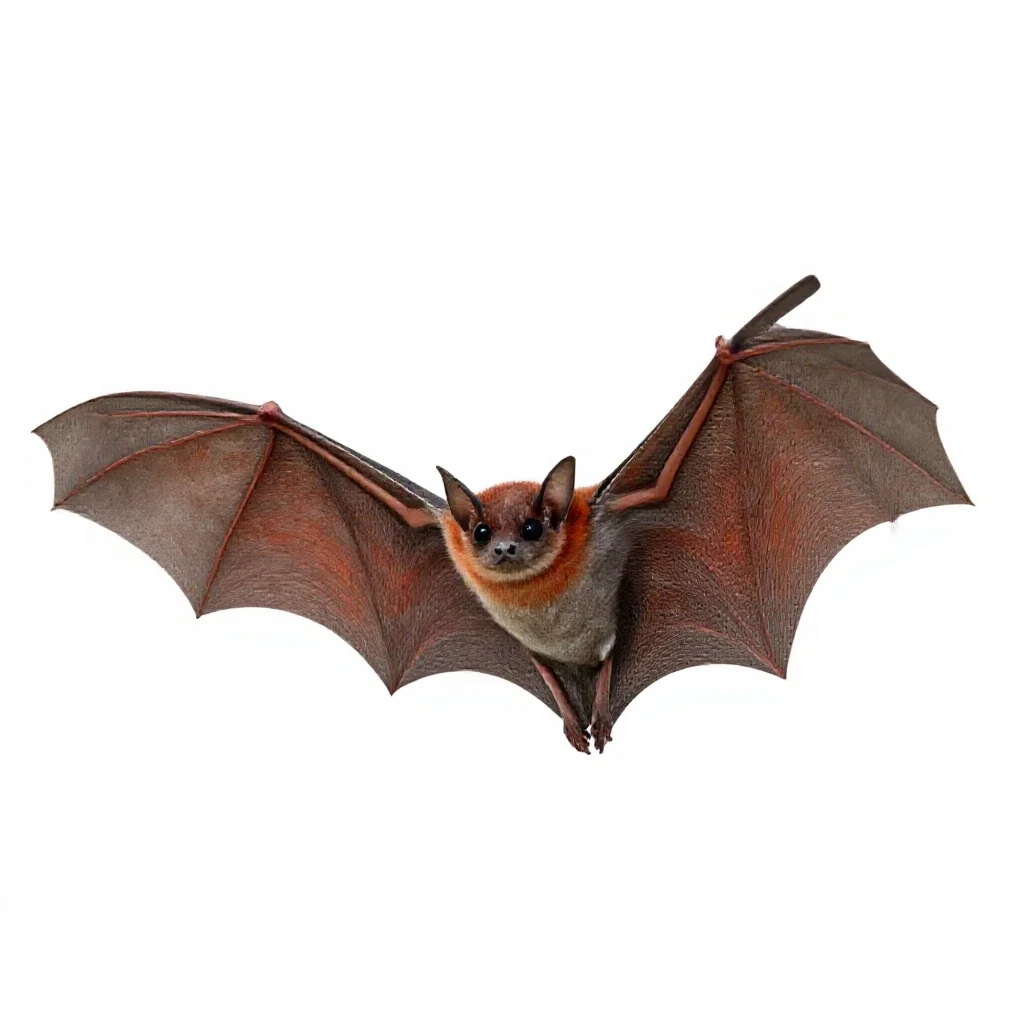 Red bat isolated on a white background