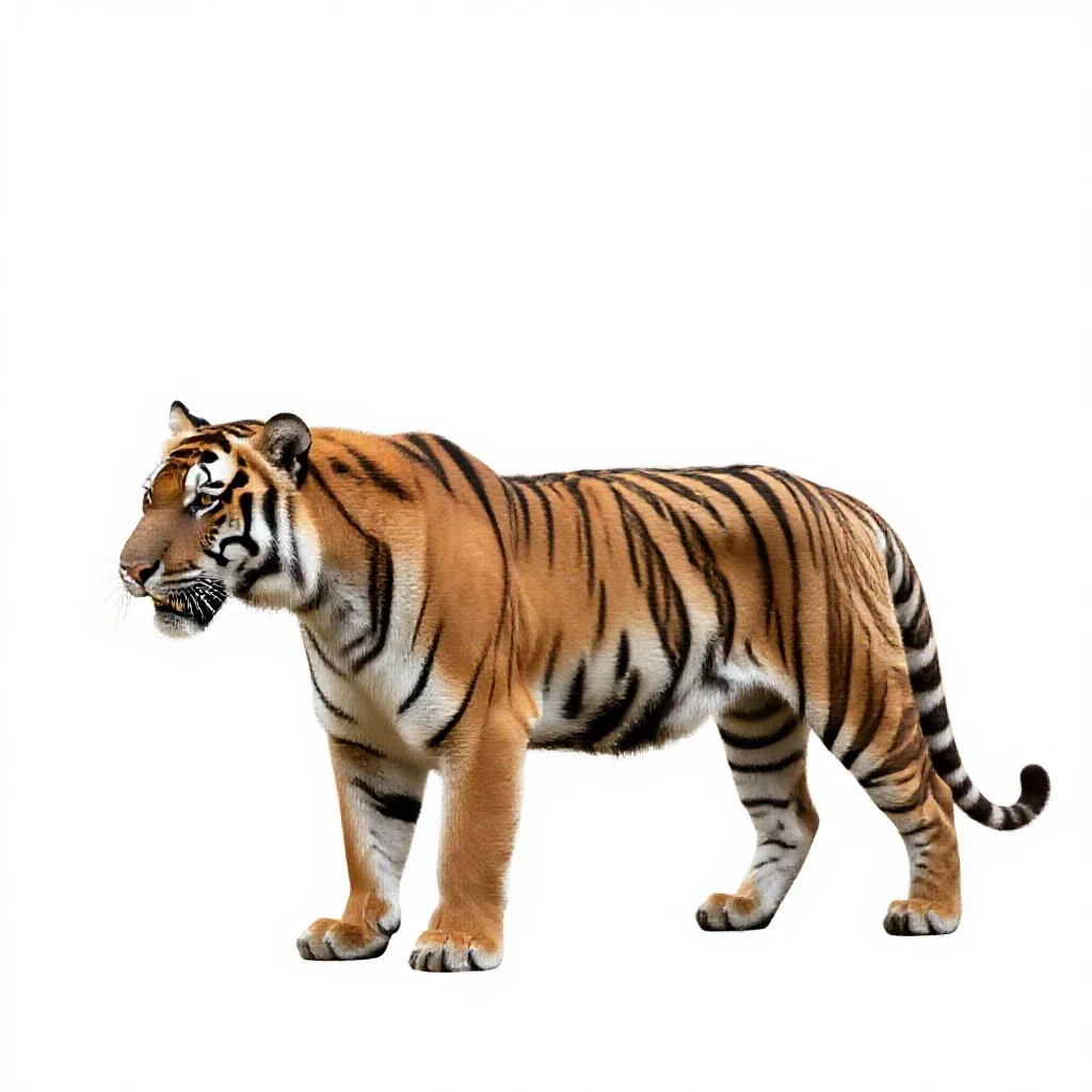 Saber-toothed tiger isolated on a white background