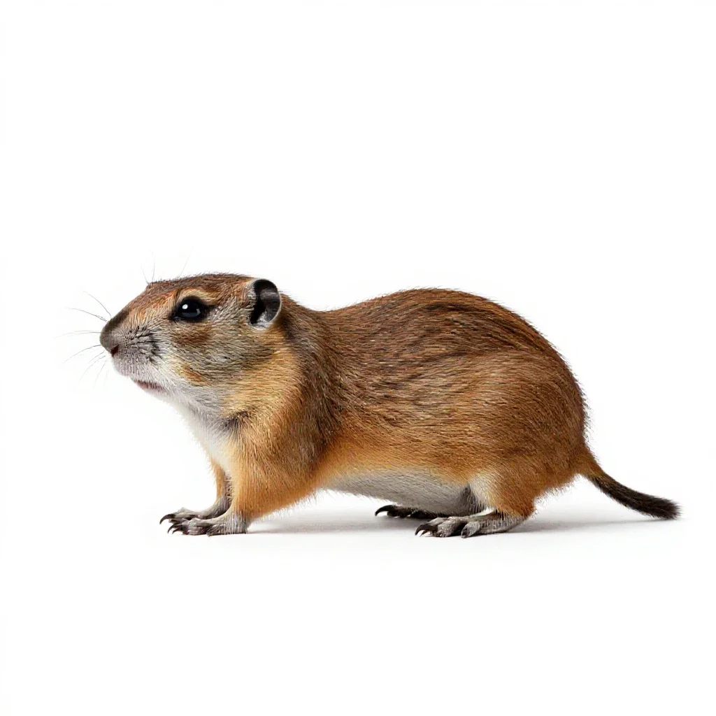 Sand rat isolated on a white background