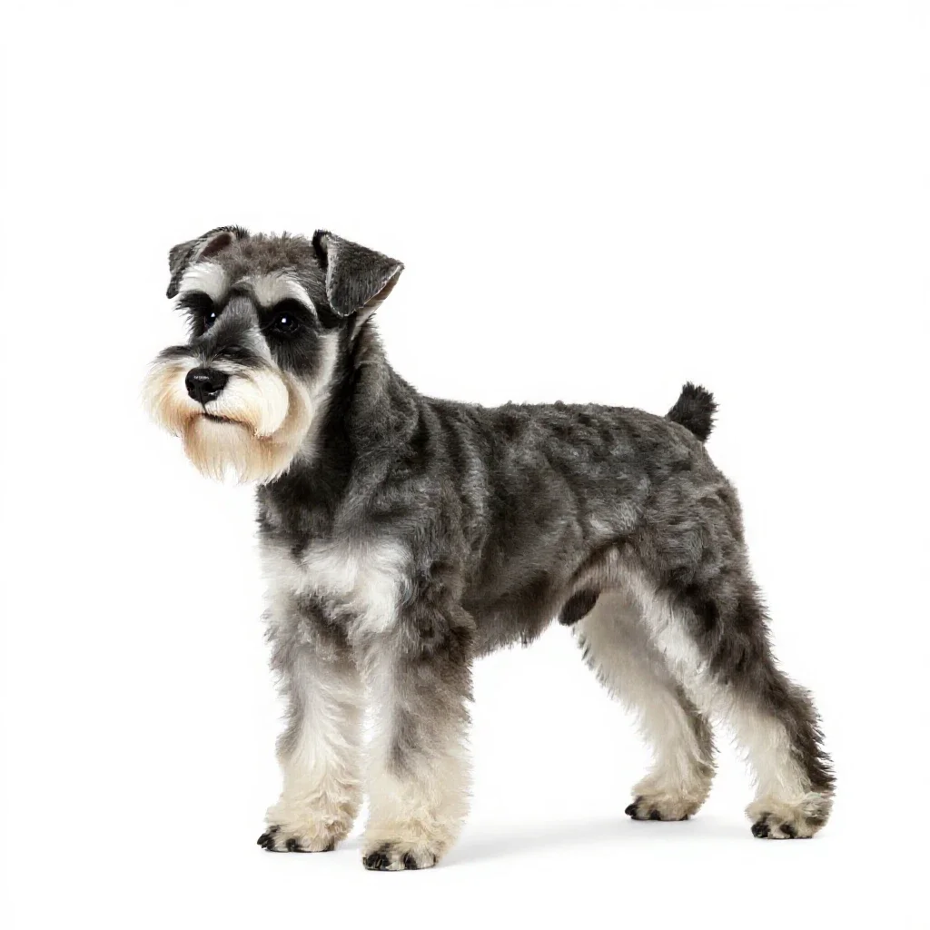 Schnauzer isolated on a white background