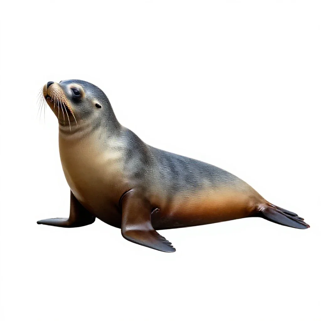 Sea lion isolated on a white background