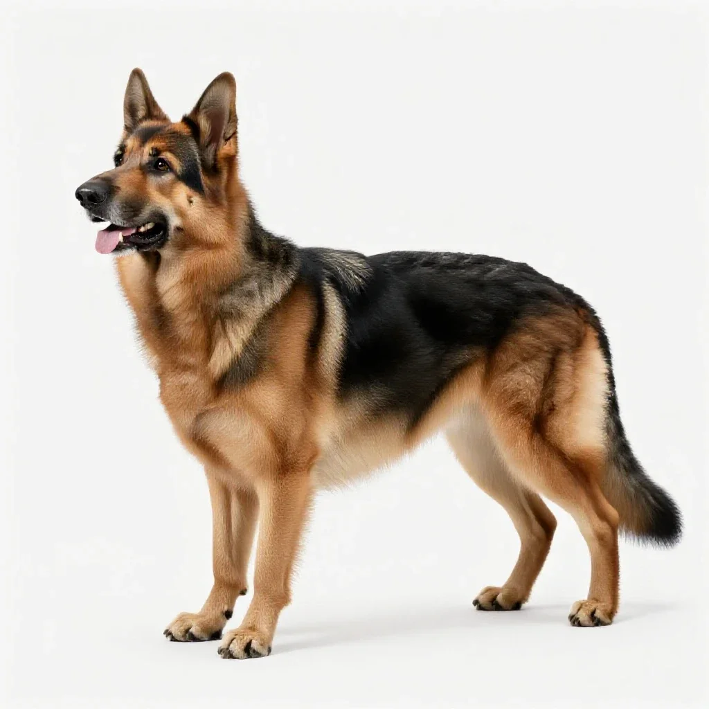 Shepherd dog isolated on a white background
