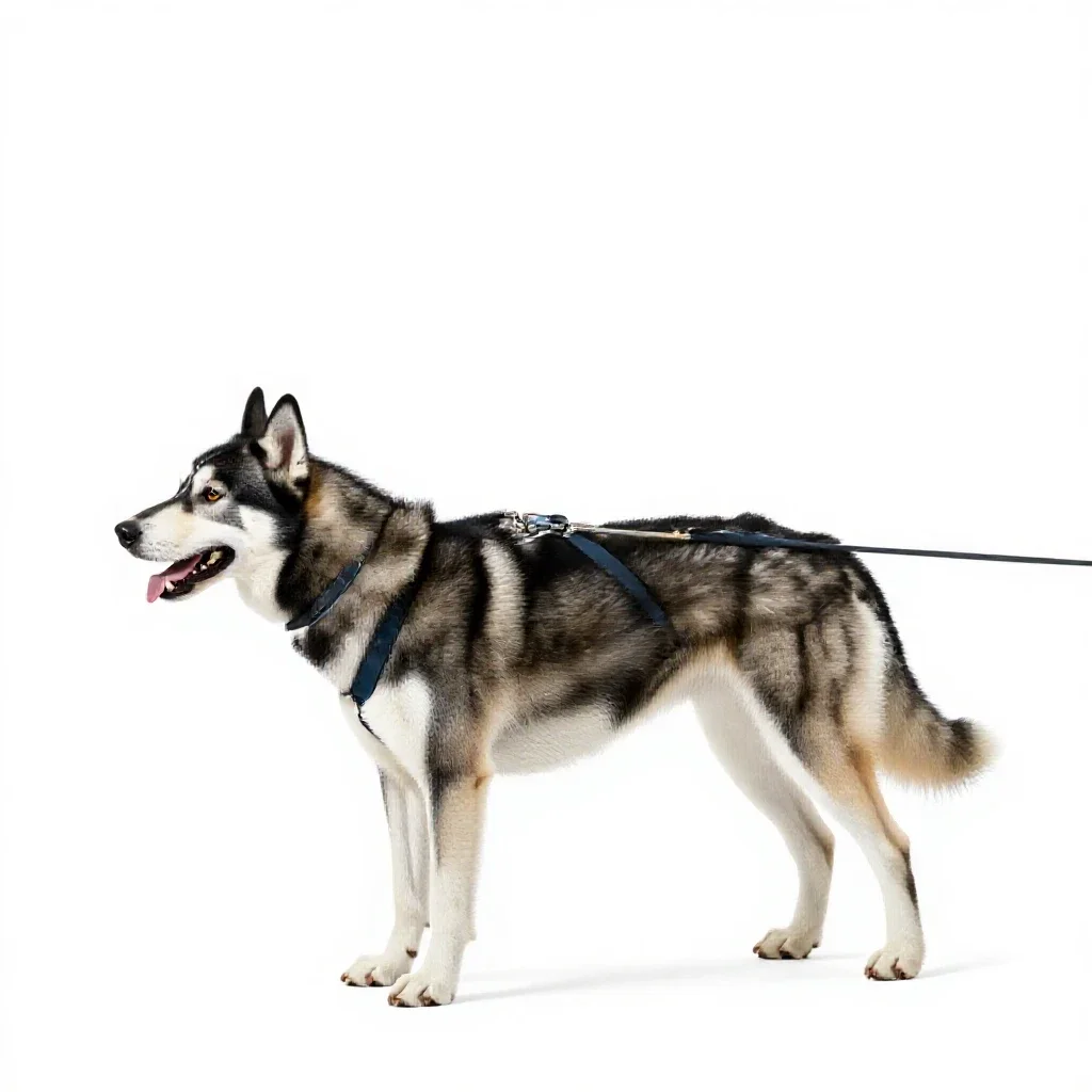 Sled dog isolated on a white background