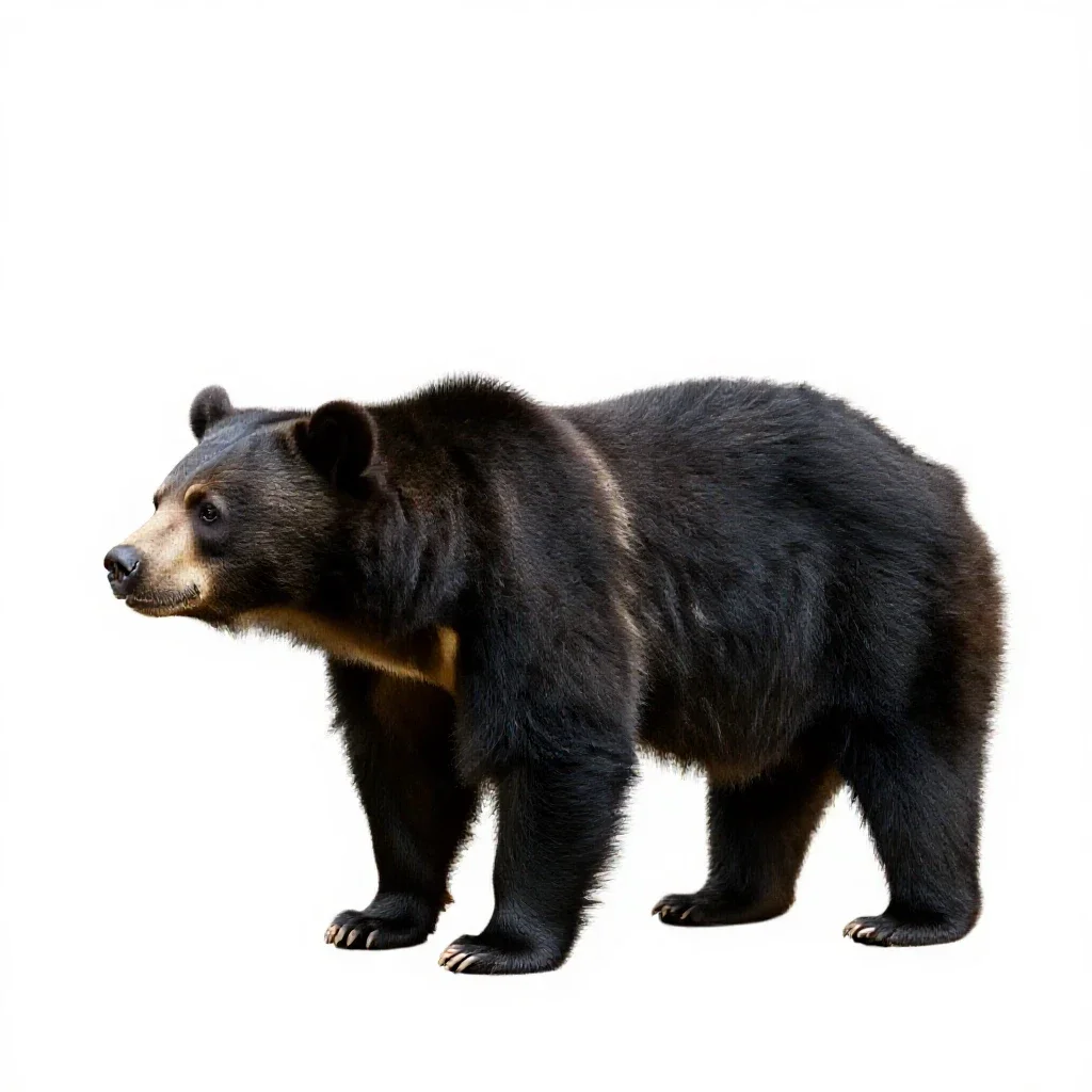 Sloth bear isolated on a white background