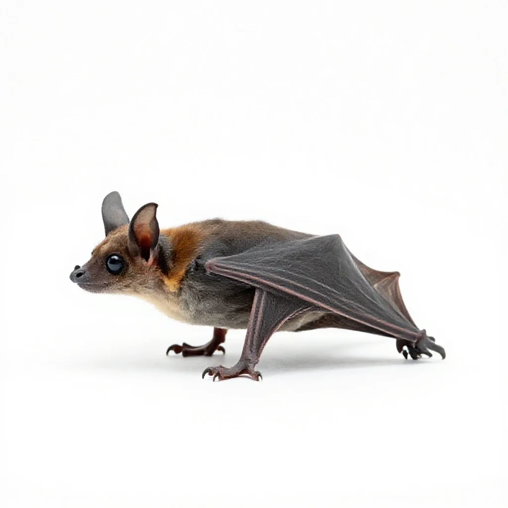 Spearnose bat isolated on a white background